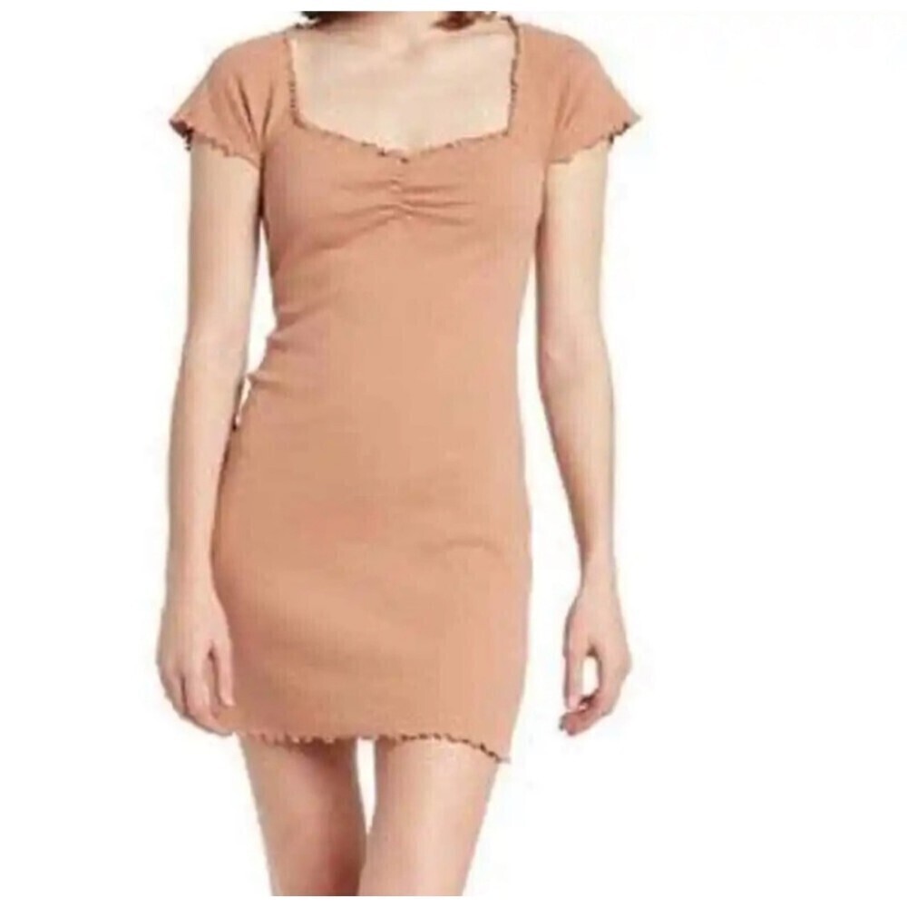 Abound Dresses Abound Lettuce Edge Short Sleeve Mini Dress